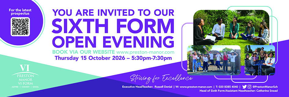 Preston Manor Sixth Form Open Evening Preston Manor Sixth Form Open Evening